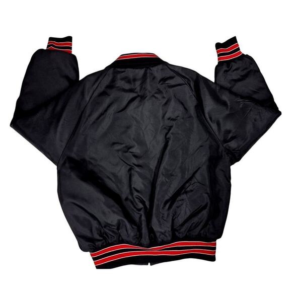 VTG Holloway Black Nylon Bomber Jacket Stroehmann's Bakery Staff M - Picture 3 of 5